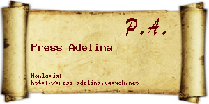 Press Adelina névjegykártya